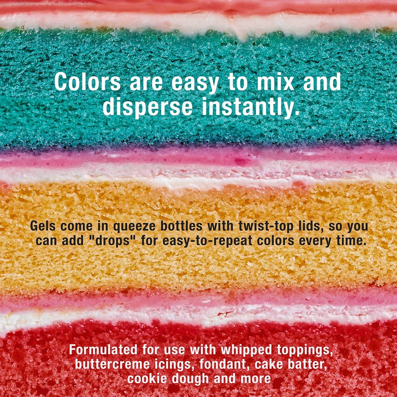 Chefmaster Liqua-Gel Variety Pack, Twelve 2.3 Ounce Bottles