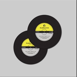 Auriculares de vinilo para perro, tapa de silicona con tapa de 10 cm de largo x 10 cm de ancho, amarillo/gris