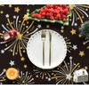 Artoid Mode Fireworks New Year 2025 Tablecloth, Winter Table Linen,