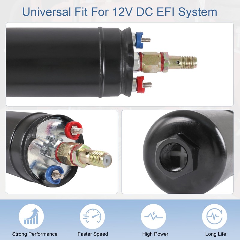 External Inline Fuel Pump Electric 300LPH High Flow 12V Replacement