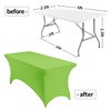 Peomeise 8FT Spandex Table Cover Rectangular Stretch Spandex Tablecloth (Apple