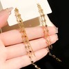 Sonateomber Long Gold Chain Threader Earrings for Women - Flake