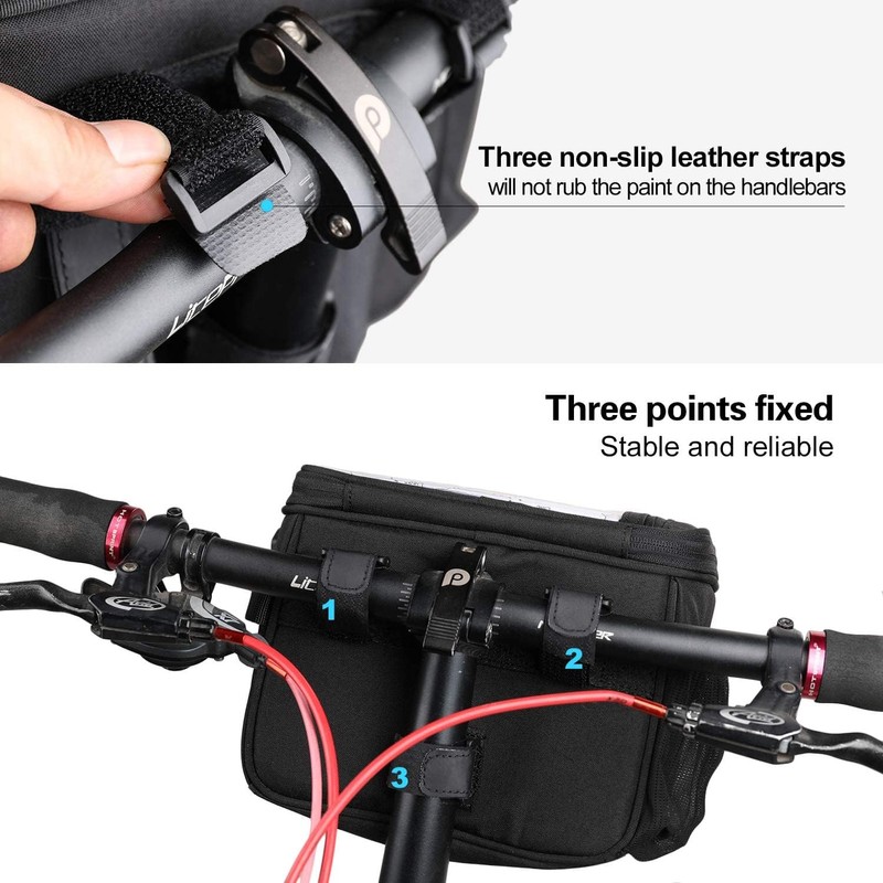 Rhinowalk Bicycle Waterproof Bike Basket Front Bag Handle Bag Frame