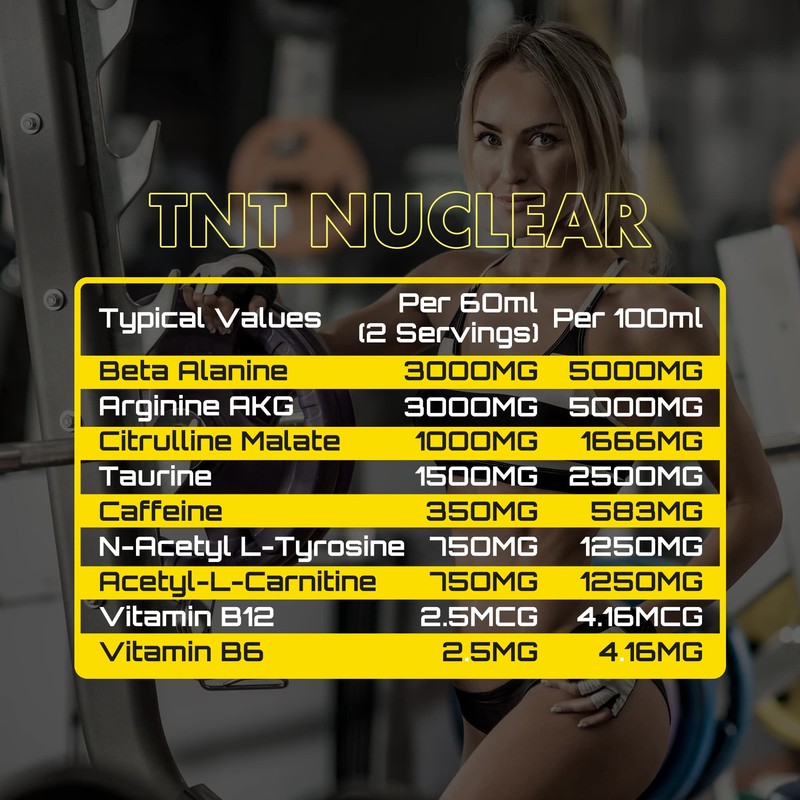 NXT Nutrition TNT Nuclear Shots - Pre Workout Drink 12