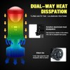 YSY 2Pcs 60W/Pair Lamp H4 Led Mini led Lens Projector