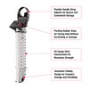 Master Lock White Compact Door Stopper Folding Security Bar, Adjustable