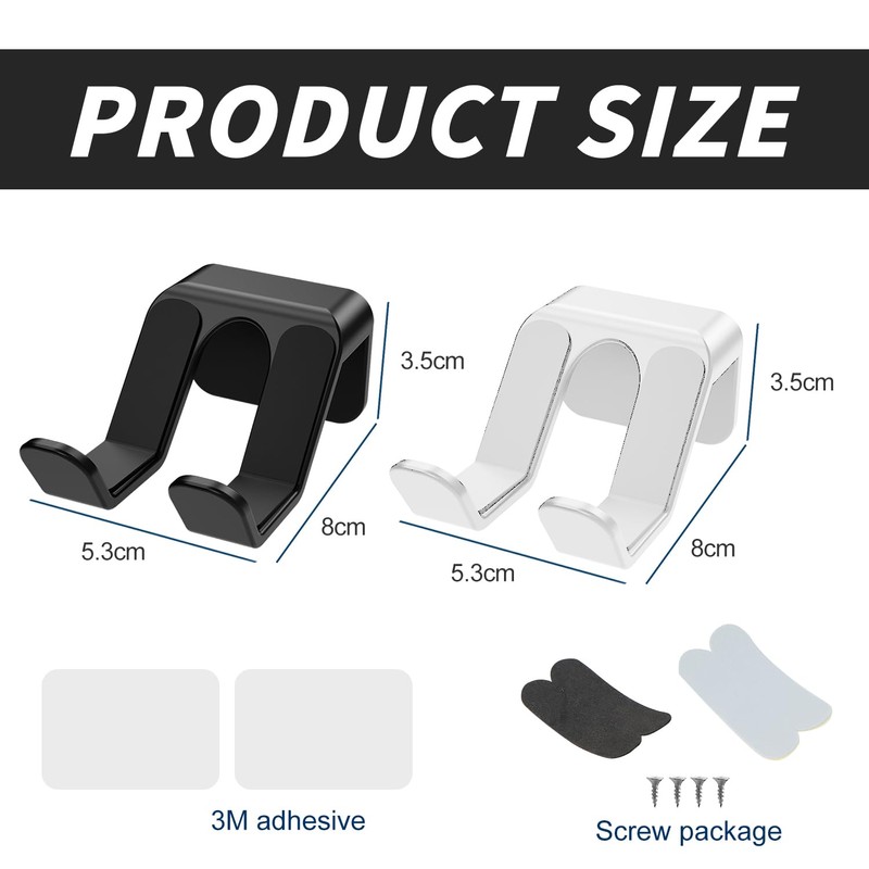 fuxunamz Headset Mount Holder, Headphone Holder Wall Mount, Universal Headphone