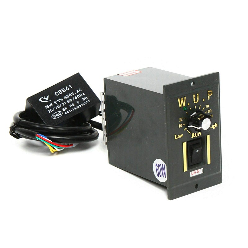 110V AC Gear Motor Reversible Motor + Variable Speed Controller