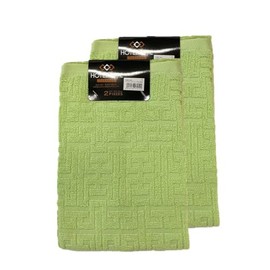 Hayashi FO801404-2 Face Towels, Set of 2, Hotel Type, Variety Colors, 13.4 x 31.5 inches (34 x 80 cm), Green