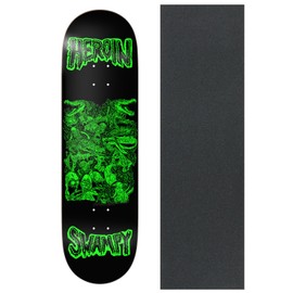 Heroin Skateboard Deck Swampy Allegory of Fear 9" x 32.25" with Grip
