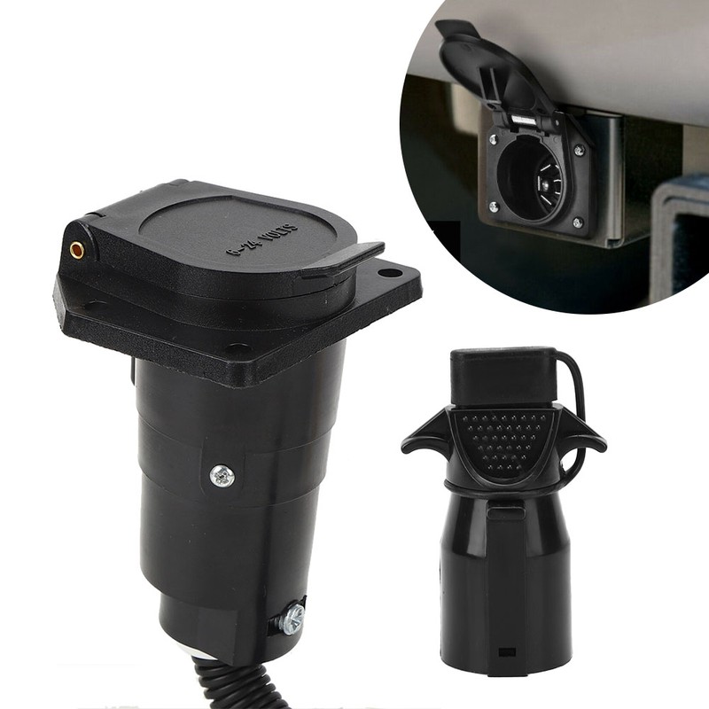12V Trailer RV Connector 7 Way to 4 Way Hitch