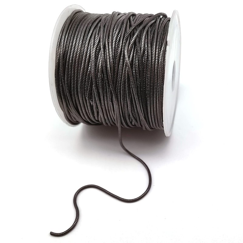 CREATZONE 32.8 Feet 1.2mm Black Snake Chain Necklace Link Cable