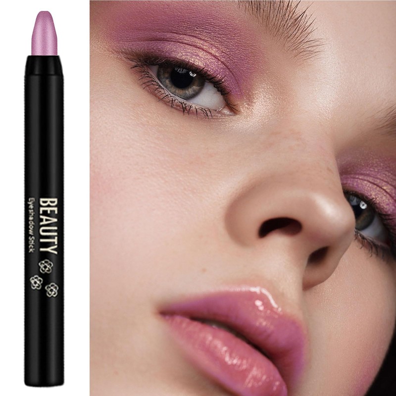 Light Purple Pink Eyeshadow Stick, Shimmering Eyeshadow Metallic Pink Pencil
