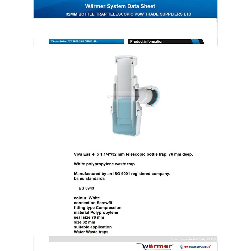 32MM Bottle Trap Telescopic PSW TRADE SUPPLIERS LTD