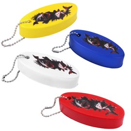Gosknor 4 Stk Schwimmender Bootsschlüssel Schlüsselanhänger, 4 Farben Hohe Sichtbarkeit Wasserdichter Schwimmender Boots Schlüsselanhänger Segelschiff Verlustprävention zum Angeln Surfen