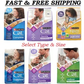 Cat Chow Purina Cat Chow High Protein Dry Cat Food, ( Select Type & Size ) - Dry Cat Food, Complete, (Pack of 4) 3.15 lb. Bags