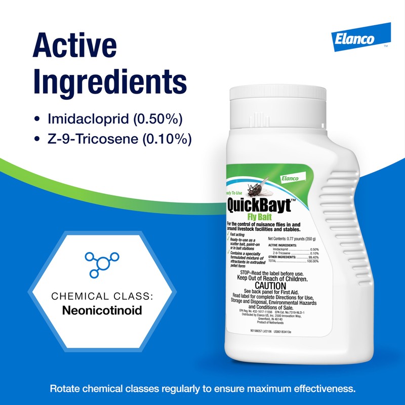 Elanco QuickBayt Fly Bait | Fast-Acting Nuisance Fly Insecticide |