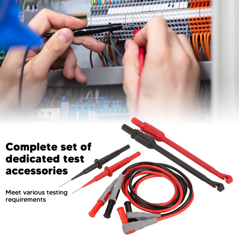 Multimeter Test Leads Kit Brass PVC PA Durable Wearable 4mm