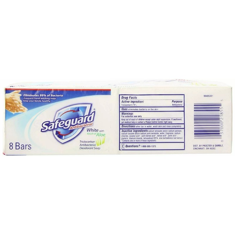 Safe-Guard Safeguard White Antibacterial Bar Soap with A Touch Of