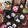JarThenaAMCS 2 Roll Halloween Wired Edge Ribbon Ghost Boo Polka