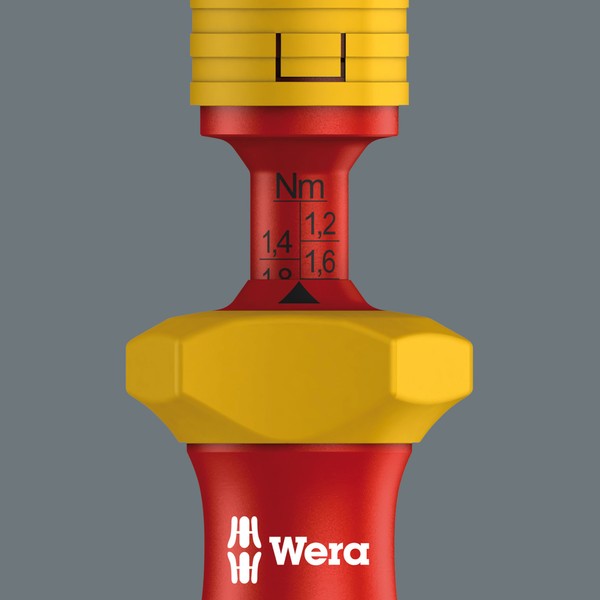 Wera 7441 Kraftform VDE Adjustable Torque Screwdriver Handle 1.2-3Nm, 05074750001