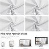 Joydeco 90 Inch 60% Blackout White Curtains 2 Panels, Elegant