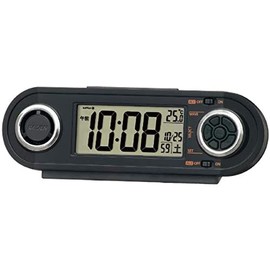 Seiko NR537K Radio Alarm Clock RAIDEN Black 2.4 x 7.3 x 1.8 inches (62 x 186 x 46 mm)