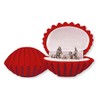 CBC Distributors Nativity Set Mini Figures 1" Red Velvet Box Shell Shape