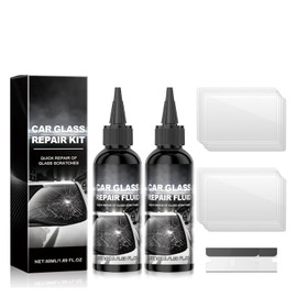 Yalemie 2pcs Windshield Crack Repair Kit,Professional ​Glass Repair Liquid for Chips & Cracks,Quick Fix ​Auto Glass Repair Tools