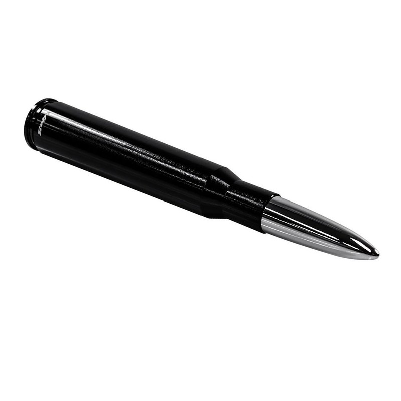VMS Racing 50 Cal Caliber BLACK CHROME TIP BULLET ANTENNA