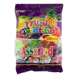 Mini Gelatina Frutales Sabores Surtidos 50 Piezas 24/SIETE
