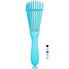 Cepillo para desenredante fácilmente Cabello Rizado Cepillo,Peine de Pulpo plastico,Minimiza Dolor y Daños,Desenreda Todo Tipo de Cabello,Exfoliando T