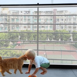 Balcony Safety Net for Kids Banister Guard-79×36 inch Pet Balcony Guard Balcony Netting for Pets Rail Net for Balcony Apartment Cat Netting Safety Netting for Railings Stair Guard