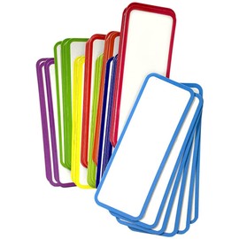 Operitacx 81st Magnetic Name Plate Magnetic Label Stickers Magnetic Whiteboard Magnets Dry Wipe Writeable Neon Stickers Magnetic Labels Paper Card Flexible