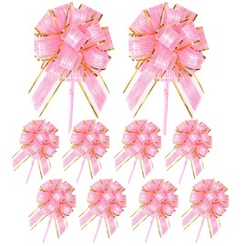 Jidyllic 10 Pack Pull Bows Large Satin Ribbon