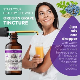 FLORIDA HERBS FLORIDA HERBS Oregon Grape Tincture, Organic Oregon Grape Extract (Mahonia aquifolium) - Non-GMO in Cold-Pressed Organic Vegetable Glycerin 2 oz