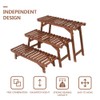 Ufine Freestanding 3 Tier Ladder Shelf Wood Plant Stand Indoor