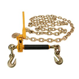 Mytee Products (1 Pack) 3/8" x 20' Grade 70 Chain 3/8-1/2 Peerless QuikBinder Kit H5125-0658 Ratchet Load Binder WLL #12000