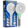 HERLUX High Pressure Shower Head- 3-mode LED Handheld ShowerHead- Removable