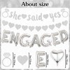 Engagement Party Decorations Engaged Banner - Silver Decoration Letter Heart