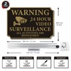 YIKIADA 2 Pack Warning 24 Hour Video Surveillance Sign All