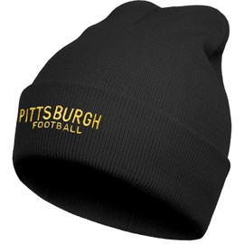 Jcrevfu Pittsburgh Beanie City Embroidery Knitted Winter Hat for Men Women Warm Fashion Black Watch Cap