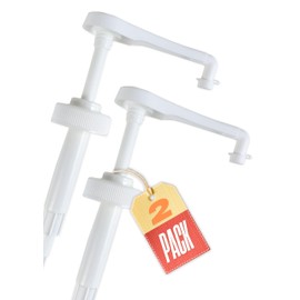 Pump for Gallon Jug & 5 Gallon Bucket, Leakproof Heavy Duty Pump Dispenser for Laundry Detergent, Shampoo, Soap, Oil, Snow Cone Syrup, Popcorn Butter, Commercial Household Industrial Use (2pc)