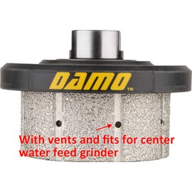 DAMO Z30 90 Degree Diamond Hand Profile Wheel, Hand Profiler Drum, 5/8-11 Thread, for Granite, Concrete, Marble, and Countertop Edge