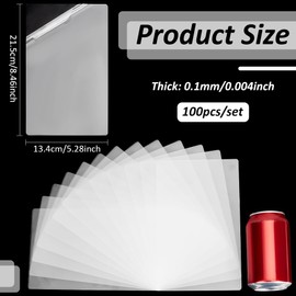 NBEADS 100 Stück Foto Heiß Laminierfolien, 21.5x13.4x0.01cm Transparent Laminierbeutel Folie Fotoschutzfolien Heiße Laminatbeutel Blätter für versiegelte Foto Karte Unterlagen Visitenkarten