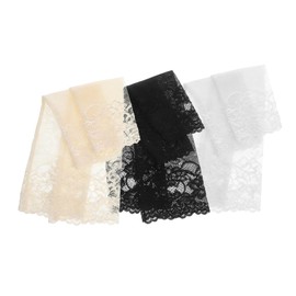 VALICLUD Women Lace Sun Protection Sleeves Breathable Stretchy Arm Covers Black for Protection and Outdoor Activities