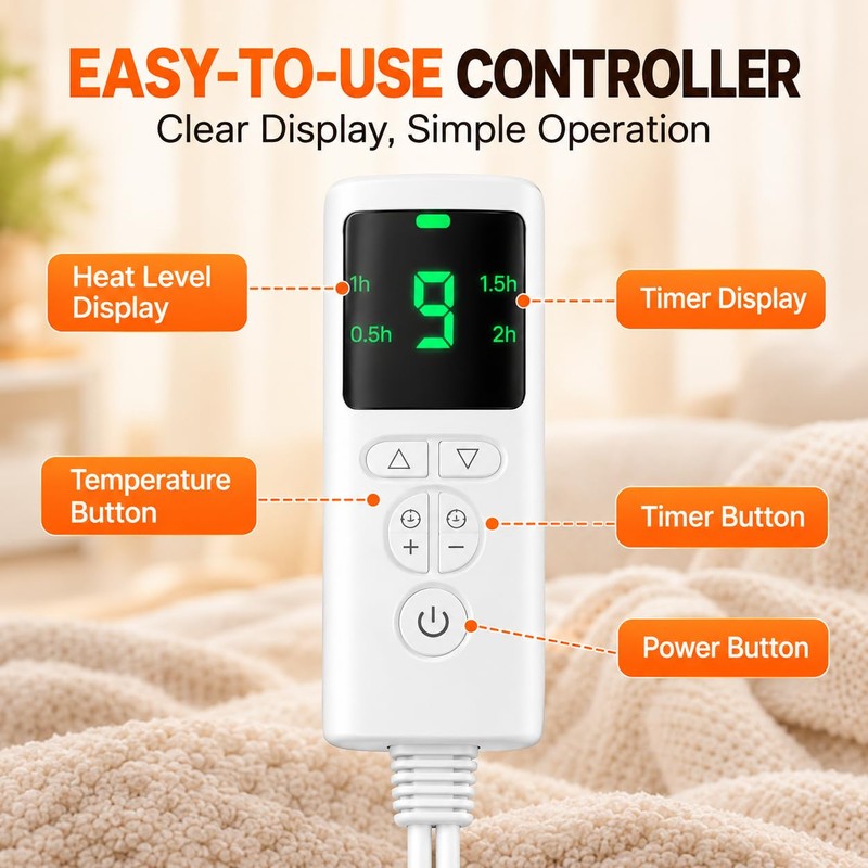 Heating Pad for Back, 17 x 33 in, 9 Heat