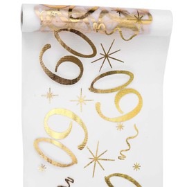 Table Decoration 60th Birthday, Table Runner Gold Roll Table Runner for Birthday Anniversary Celebration Party