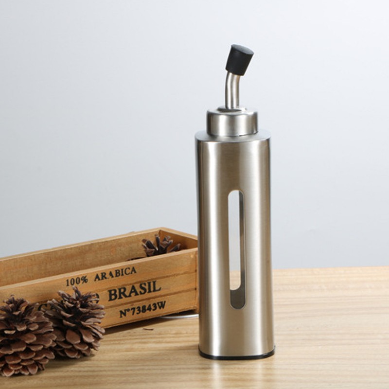 220ml Oil Dispenser Bottle Stainless Steel Oil Bottle Sauce Container