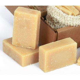Pure Castile and Artisan Bar Soap Handmade with 100% Fair Trade Organic Oils, Cold Process Bars by BeeTheLight (4 lb Bulk Bars w/Soap Saver Bag, Lavender Castile)